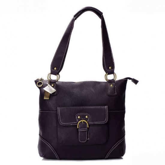 Coach Logo Medium Purple Totes AQW | Women